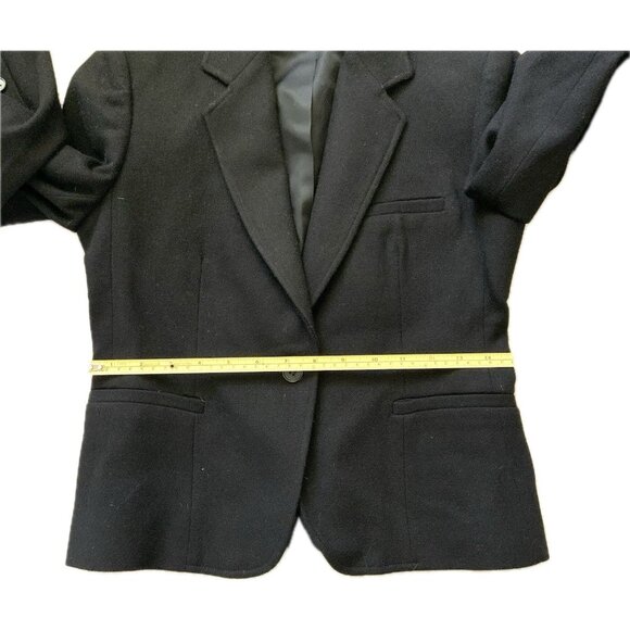 Vintage Evan Picone Womens Wool Blend Blazer Black Sz 6 Union Made USA Career - Picture 8 of 13